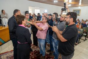 Haroldo Coelho e Terezinha Sperandio em Entrevistas para a mídia