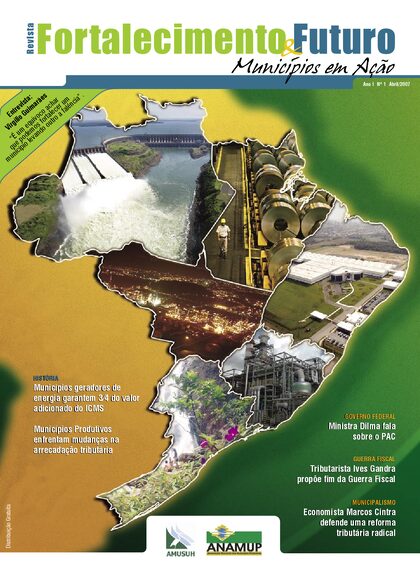 Capa de Revista Fortalecimento & Futuro — Municípios em Ação, Ano I, nº 01