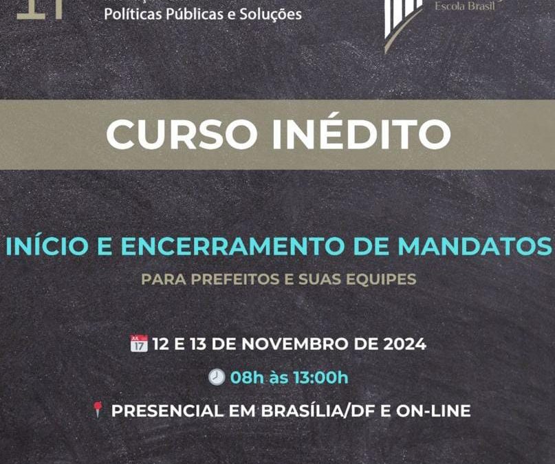 Instituto 3IPES realiza curso para gestores públicos municipais sobre o tema de início e fim de mandatos