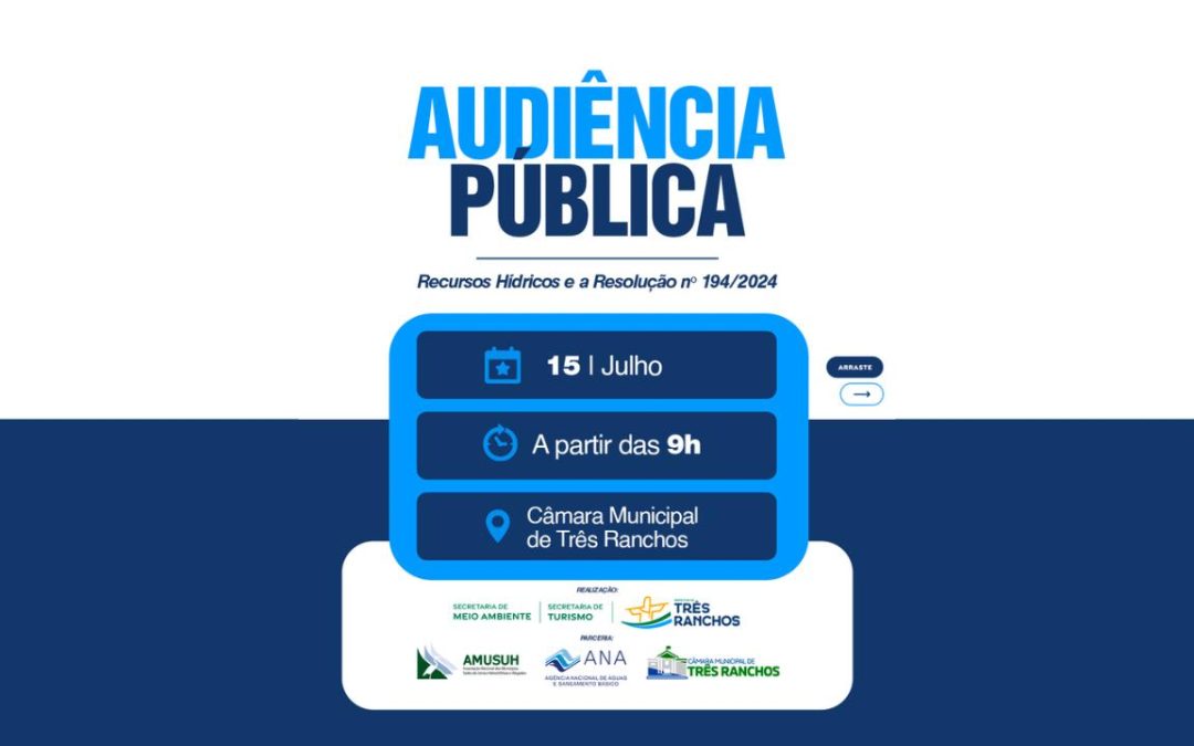 Três Ranchos e AMUSUH Promovem Audiência Pública Crucial para o Futuro da Bacia do Rio Paranaíba